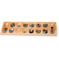 Bigjigs Mancala - Bonenspel - Bordspel - 44,5x12,7x2cm