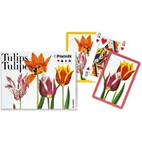 Piatnik 2389 - Speelkaarten: Tulpen - 2 sets van 55 kaarten