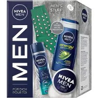 Nivea Mannencosmetica Lichaamsverzorging Cadeauset Energy douchegel 250 ml + deodorant 150 ml + crème 75 ml + sokken