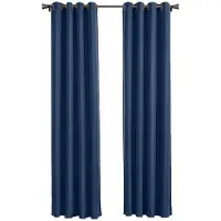 Larson - Luxe hotel blackout gordijn - met ringen - 3m x 2.5m - Donkerblauw