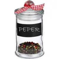 Secret De Gourmet Kruidenpotjes/voorraadpotjes met krijtvlak - 3x stuks - 120 ml - glas - Voorraadpot