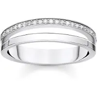 Thomas Sabo Dames Dames ring 925 sterling zilver sterling zilver gekleurde edelsteen 54 Zilver 32017874