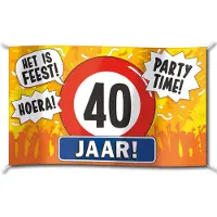Paper Dreams Gevel Vlag - 40 Jaar Multi multi Polyester Vlag