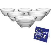 LAV diepe kommen set van 6, 300 ml - 6 x 300 ml - glazen kom- DRN258