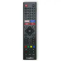 Nedis Vervangende Afstandsbediening - Geschikt voor: Hi-Sense - Voorgeprogrammeerd - 1 Apparaat - Amazon Prime / Disney + Button / Netflix Knop / Rakuten TV Button - Infrarood - Zwart