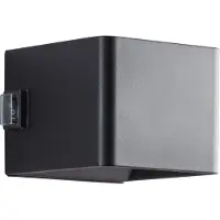 Krups Buitenwandlamp Iseo - Zwart - Warm Wit - 4w - Met Sensor