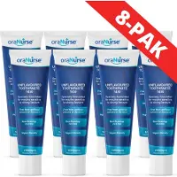 OraNurse smaakloze schuimloze Tandpasta 1450ppm Fluoride (voor volwassenen en kinderen vanaf 5 jaar) - smaakloos | schuimloos (8 PAK)