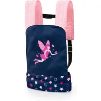 Bayer - Poppendrager EasyCarry, verstelbare bandjes, voor en achter draagbaar, blauw, roze, fee