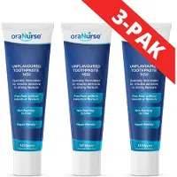 OraNurse smaakloze schuimloze Tandpasta 1450ppm Fluoride (voor volwassenen en kinderen vanaf 5 jaar) - smaakloos | schuimloos (3 PAK)