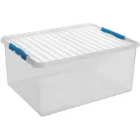 Sunware Q-line opbergbox 120L transparant blauw