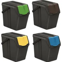 Keden Sortibox Set Van 4 Afvalbakken Voor Recycling 100l