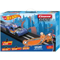 Carrera Go!!! Racebaan - GO!!! Hot Wheels - Blauw Night Shifter vs. Rood HW50 Concept - 6m