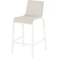 Hartman Tuinstoel Gina Stackable Bar Chair Royal White Frame Beige Textylene