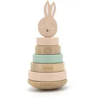 Trixie Houten Stapeltoren - Mrs. Rabbit - Houten stacking toy - Educatief speelgoed - Voor Jongens & Meisjes - Roze