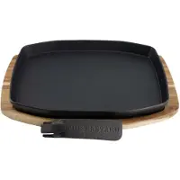 The Bastard Sizzling Plate & Holder Cast Iron 24x32 cm