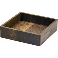 Lind DNA Wood Box opbergdoos voor onderzetters Smoked-oak, square, S