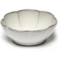 Serax Inku geribbelde kom L Ø13 cm White