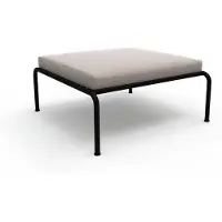 Houe Voetenbank Avon Ottoman Frame Black Cushion Ash