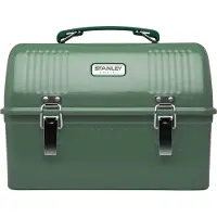 Stanley Classic Lunch Box 9.5L - Roestvrijstalen Lunchbox met Handvat - BPA Vrije Voedselcontainer - Ook Geschikt voor Vacuümfles of Reisbeker - Hammertone Green