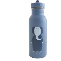 Trixie Drinkfles - Mrs. Elephant - RVS Waterfles voor kinderen - 500ml - Lekvrije Fles - Blauw - Olifant