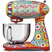 Smeg SMF03DGEU, Staande mixer, Meerkleurig, Geschikt voor hakken, mengen, 1 meter snoer, 4,8 liter inhoud, met hendel