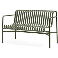 HAY Palissade Dining bank met armleuningen Olive