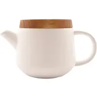 Point-Virgule theepot met deksel 600ml aardewerk / acacia wit
