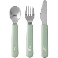 Mepal Mio Kinderbestek Little Dutch - 3-delig. vork. mes en lepel - Roestvrij staal - Kinderservies - Little Farm