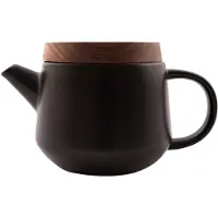 Point-Virgule theepot met deksel 600ml aardewerk / acacia zwart