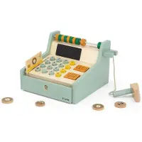 Trixie Houten Speelgoed - Kassa - Speelgoedwinkel met scanner - Inclusief geld en pinpas - Vanaf 3 jaar - Voor Jongens en Meisjes