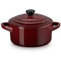 Le Creuset Mini-Braadpan / Voorraadpot Ø10cm / 0,25L 'Garnet'