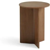 HAY Slit high bijzettafel Ø35 cm Lacquered walnut