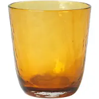 Broste Copenhagen Hammered glazen 33,5cl amber - set van 12 stuks