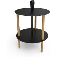 Lind DNA Bijzettafel Strap Table S Bull Black/Oak Nature