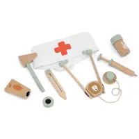 Trixie Houten Speelgoed - Doktersset - Dokterstas met 8 accessoires - Dokter speelgoedkoffer - Vanaf 3 jaar - Voor Jongens en Meisjes