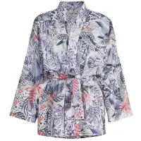 DIDI Kimono In Offwhite With Azur Fusion Print Size: 38-40 | Robes Outlet | Dames | Blauw