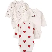 Petit Bateau Baby Rompers 3 Bodies Naiss Ml - Wit - Maat 50