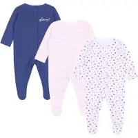 Sarcia.eu 3x Katoenen babyromper met bloemen, OEKO-TEX certificaat