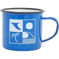Batela Emaille beker blauw Surfmood 8x8 -