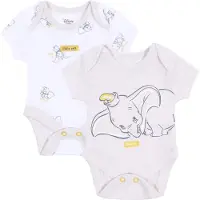 Disney 2x Dumbo beige baby romper