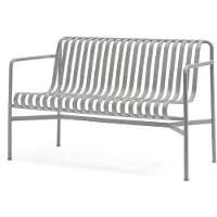 HAY Palissade Dining bank met armleuningen Sky grey