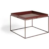 HAY Bijzettafel Tray Chocolate High Gloss Coffee L60 x W60 x H39 cm