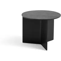 HAY Slit salontafel Ø45 cm Black lacquered oak