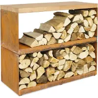 Ofyr Wood Storage Dressoir 100 cm cortenstaal