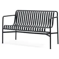 HAY Palissade Dining bank met armleuningen Anthracite