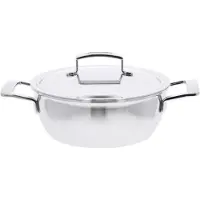Demeyere Conische Braadpan met dubbelwandige deksel 'Silver 7' Ø24cm / 3.25L