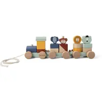 Trixie Houten Speelgoed - Dieren trein - Met Bouwblokken - Treinset met blokken - Vanaf 1,5 jaar - Voor Jongens en Meisjes - FSC