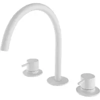 Hotbath Cobber CB033 Wastafelkraan - Mat Wit - Zonder Waste - Messing - Kranen, Wastafelkranen, Opbouw Wastafelkranen - 8720246520248