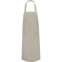 Witloft organic katoen keukenschort one size L85cm taupe