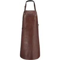 Witloft buffelleder schort full grain chocolat